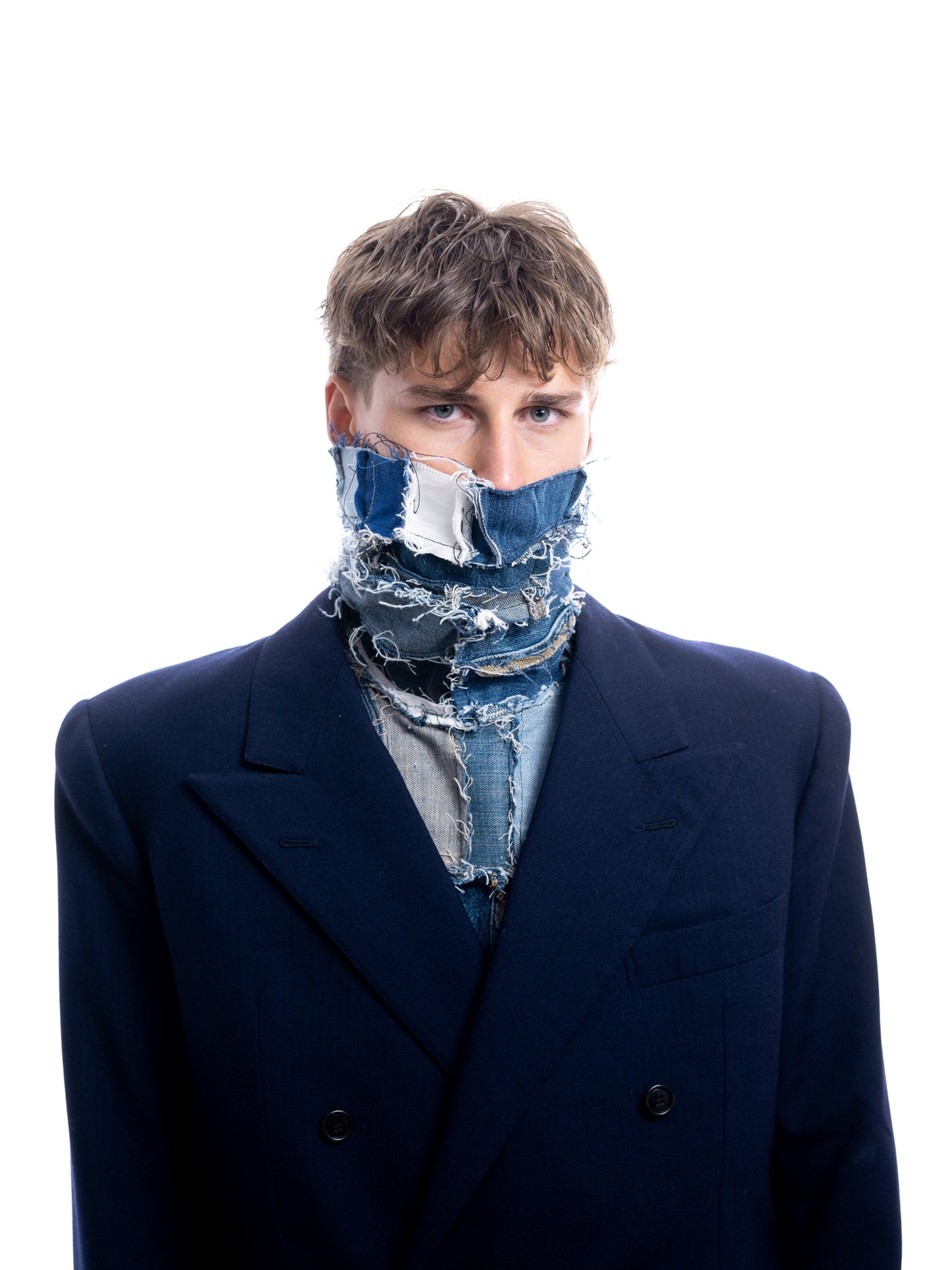 BB01 LE CORBUSIER - CAPPOTTO MISTO LANA E DENIM