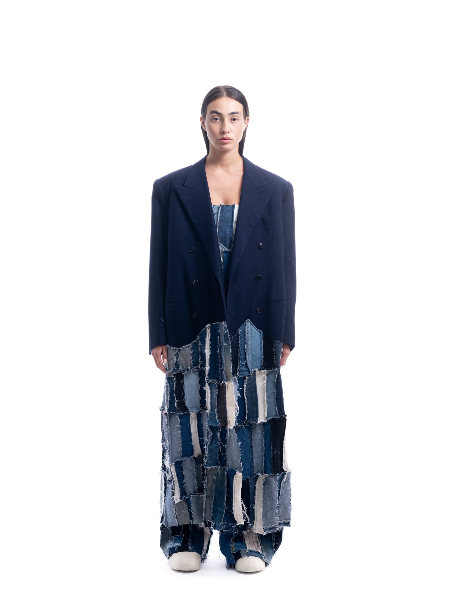 BB01 LE CORBUSIER - CAPPOTTO MISTO LANA E DENIM