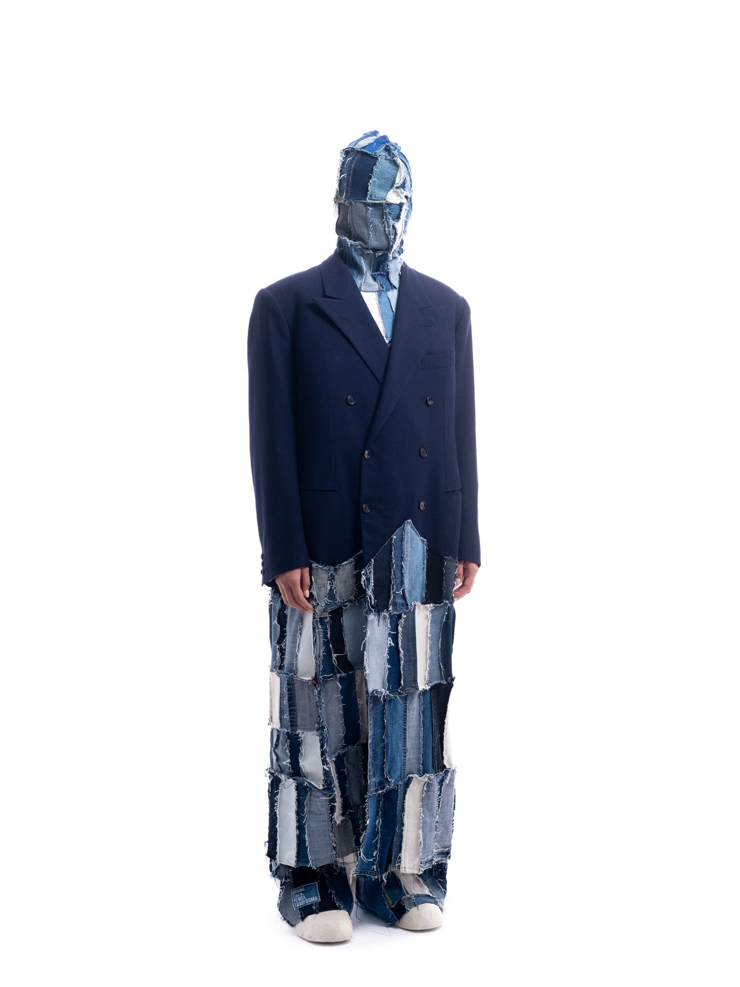 BB01 LE CORBUSIER - CAPPOTTO MISTO LANA E DENIM