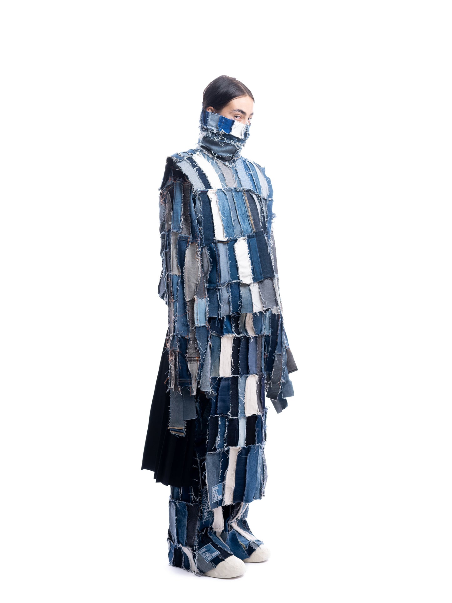 BB05 LA GAUDE - SMANICATO COLLO ALTO DENIM