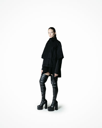 TRAVE RETICOLARE - POLO A STRISCE BLACK