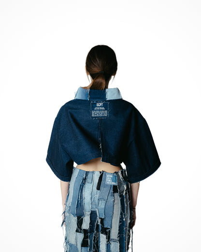RESINA - CROP TOP DENIM