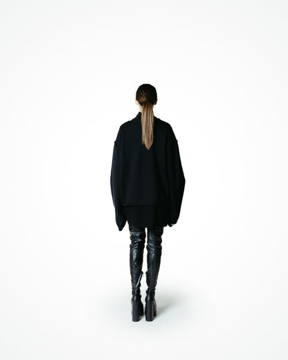 GHISA - FELPA OVERSIZE TAGLIO VIVO