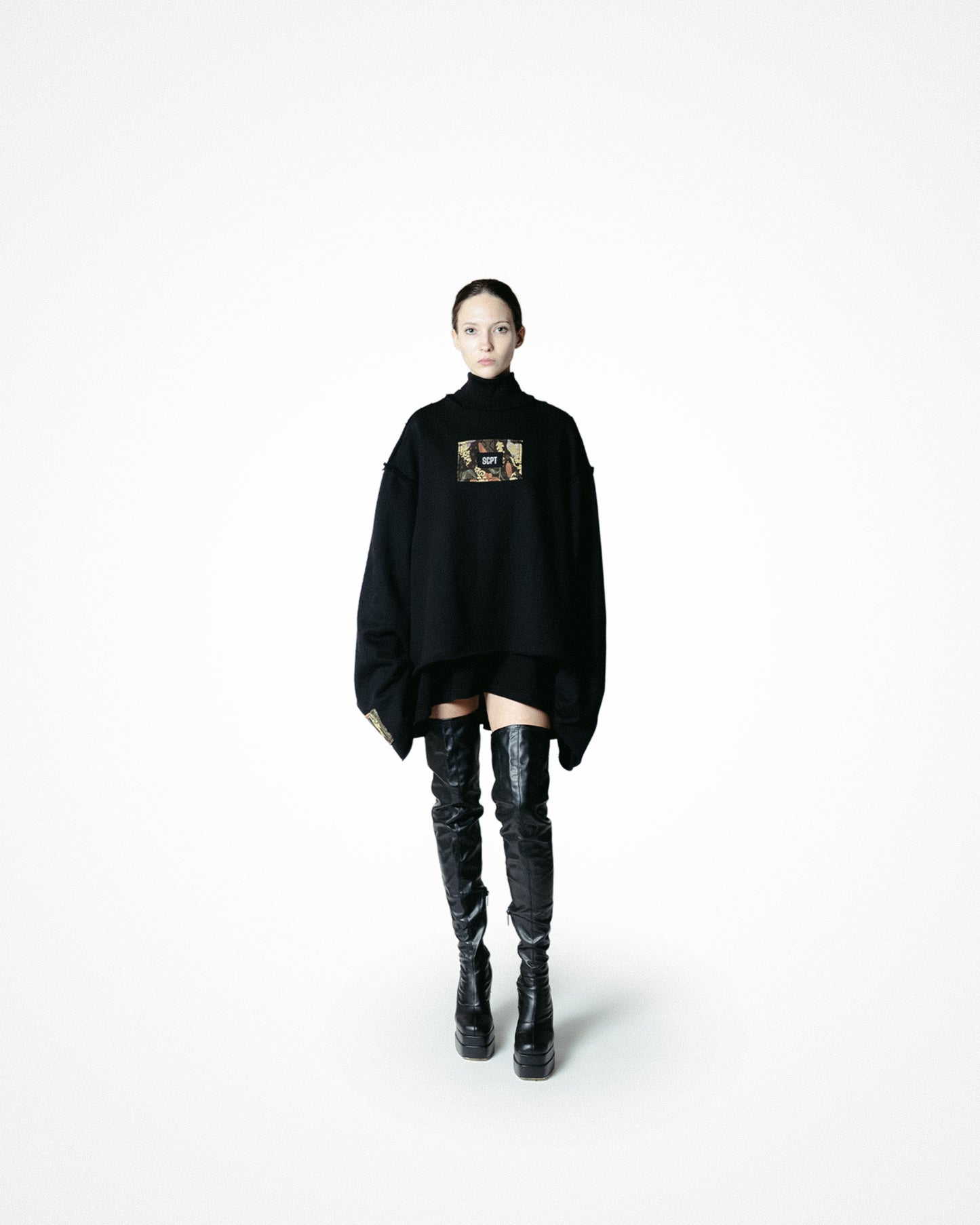 GHISA - FELPA OVERSIZE TAGLIO VIVO