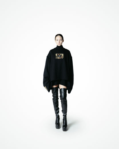 GHISA - FELPA OVERSIZE TAGLIO VIVO
