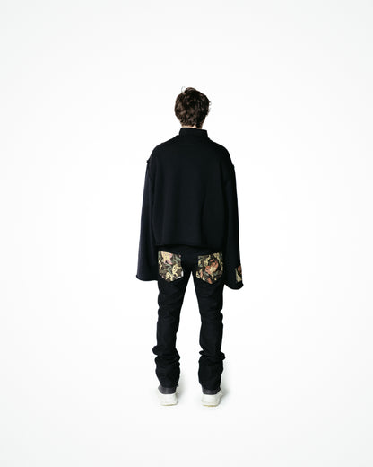 GHISA - FELPA OVERSIZE TAGLIO VIVO