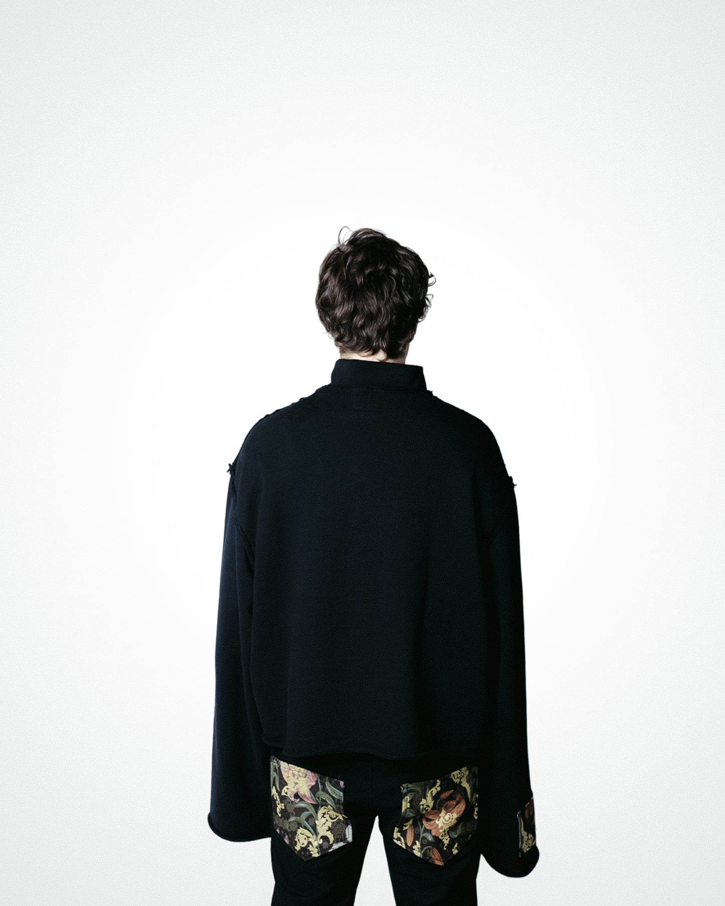 GHISA - FELPA OVERSIZE TAGLIO VIVO