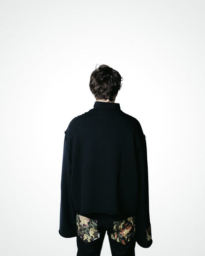 GHISA - FELPA OVERSIZE TAGLIO VIVO