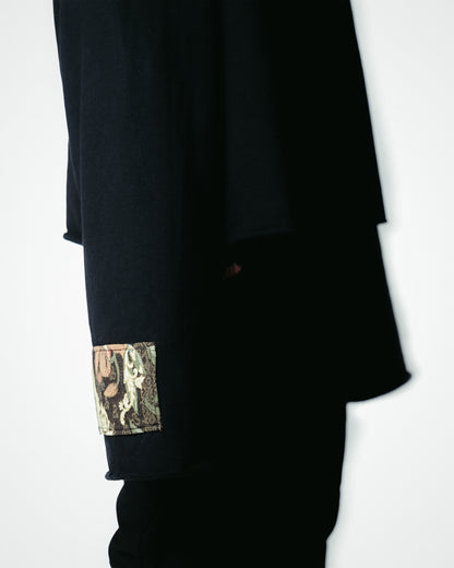 GHISA - FELPA OVERSIZE TAGLIO VIVO