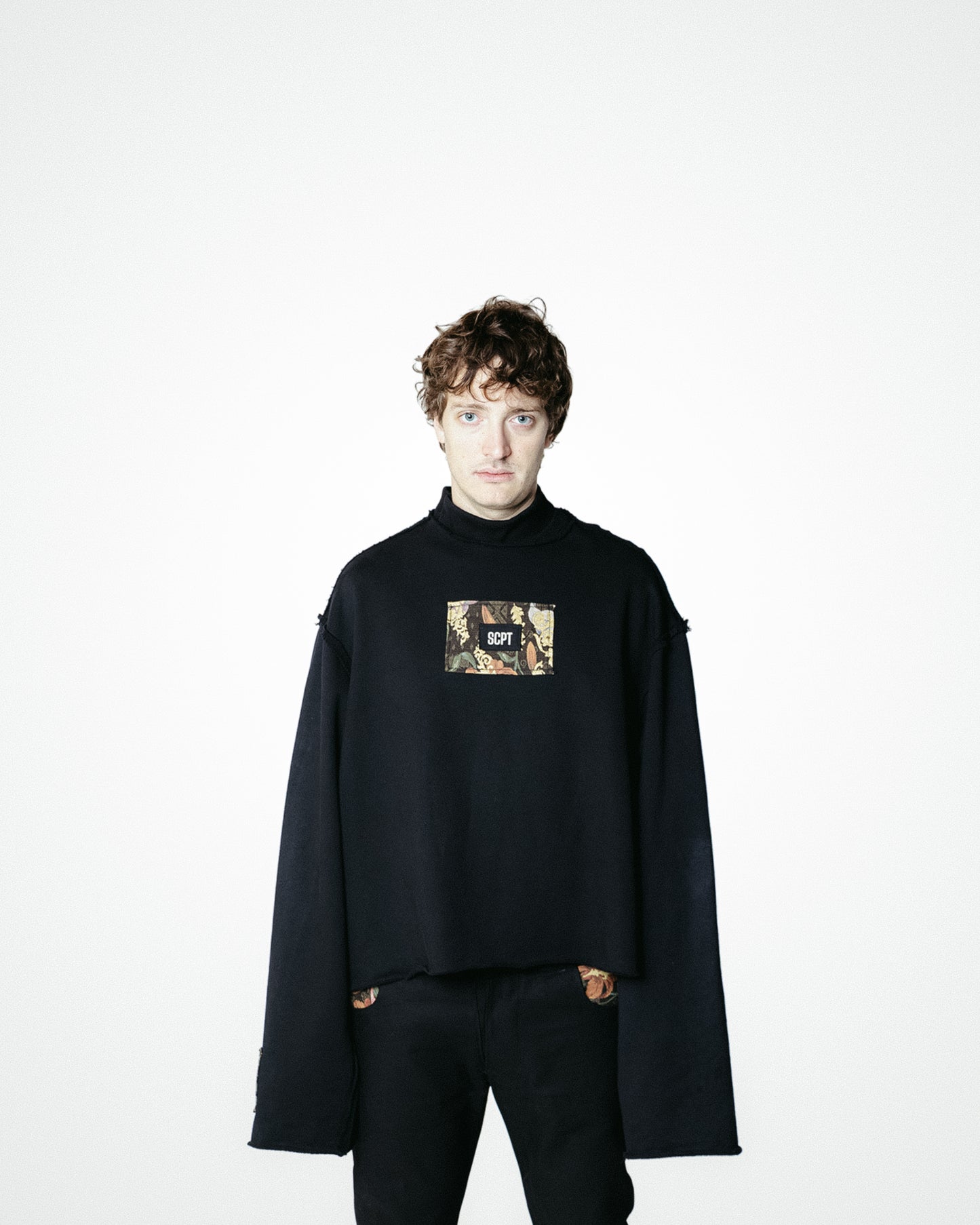 GHISA - FELPA OVERSIZE TAGLIO VIVO