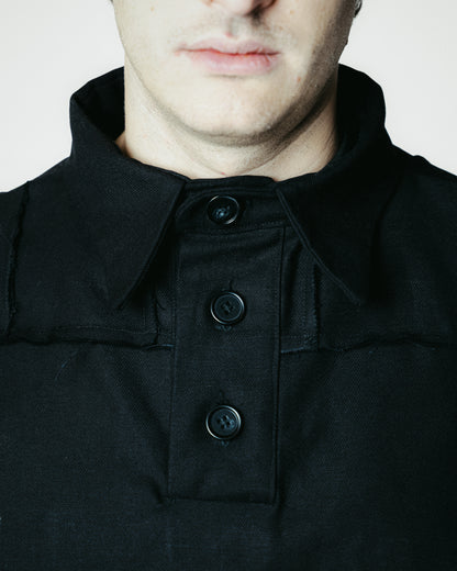 TRAVE RETICOLARE - POLO A STRISCE BLACK