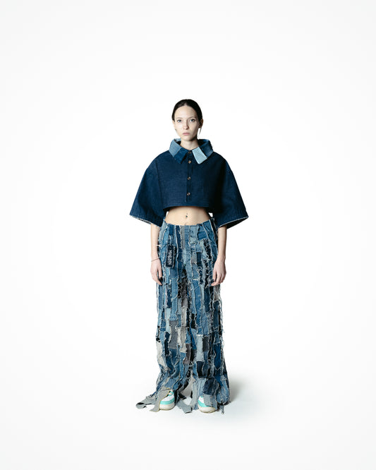 RESINA - CROP TOP DENIM