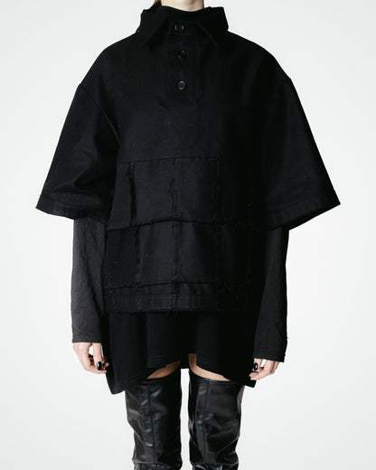 TRAVE RETICOLARE - POLO A STRISCE BLACK