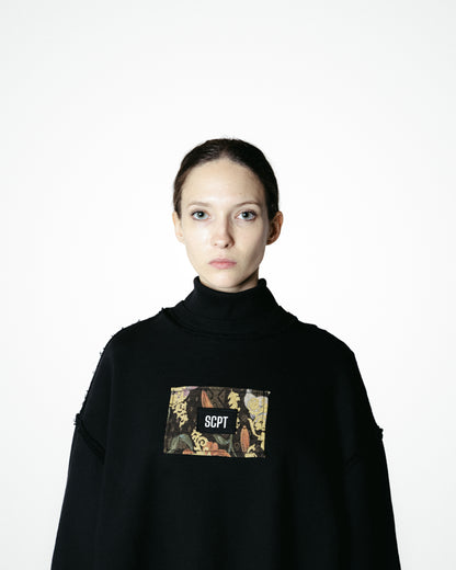 GHISA - FELPA OVERSIZE TAGLIO VIVO