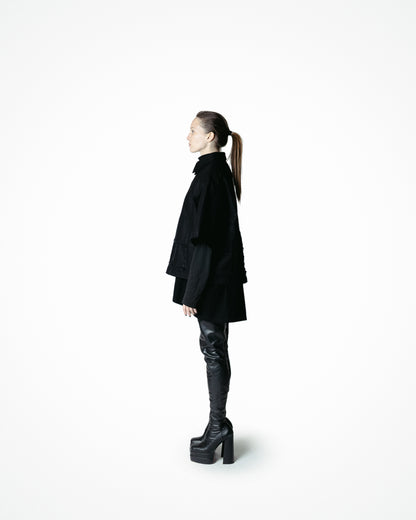 TRAVE RETICOLARE - POLO A STRISCE BLACK