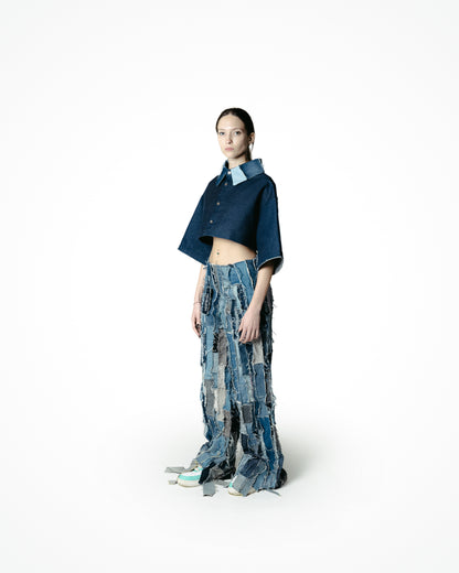 RESINA - CROP TOP DENIM