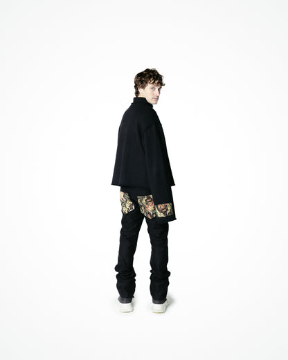 GHISA - FELPA OVERSIZE TAGLIO VIVO