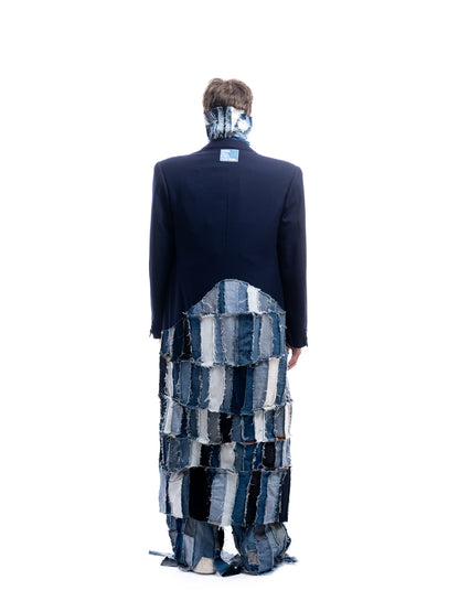 BB01 LE CORBUSIER - CAPPOTTO MISTO LANA E DENIM