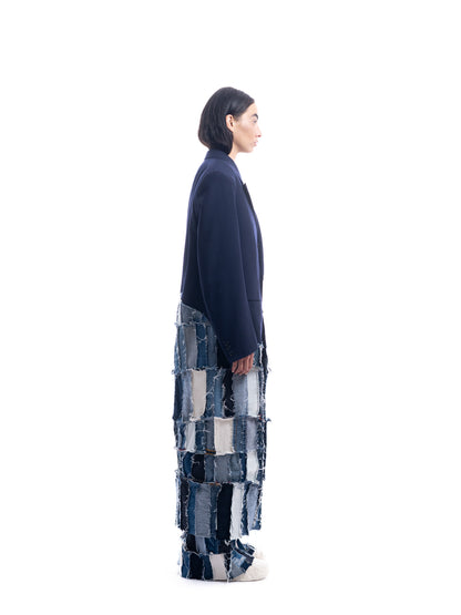 BB01 LE CORBUSIER - CAPPOTTO MISTO LANA E DENIM