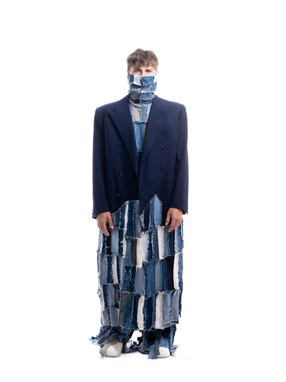 BB01 LE CORBUSIER - CAPPOTTO MISTO LANA E DENIM
