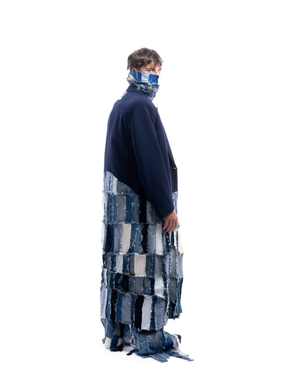 BB01 LE CORBUSIER - CAPPOTTO MISTO LANA E DENIM