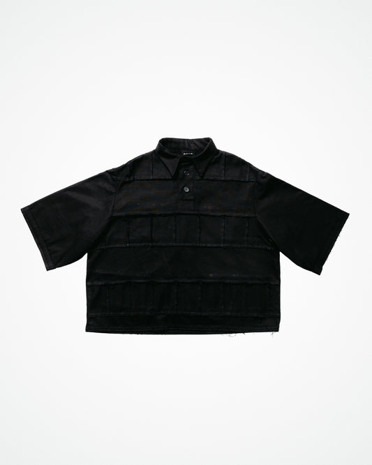 TRAVE RETICOLARE - POLO A STRISCE BLACK